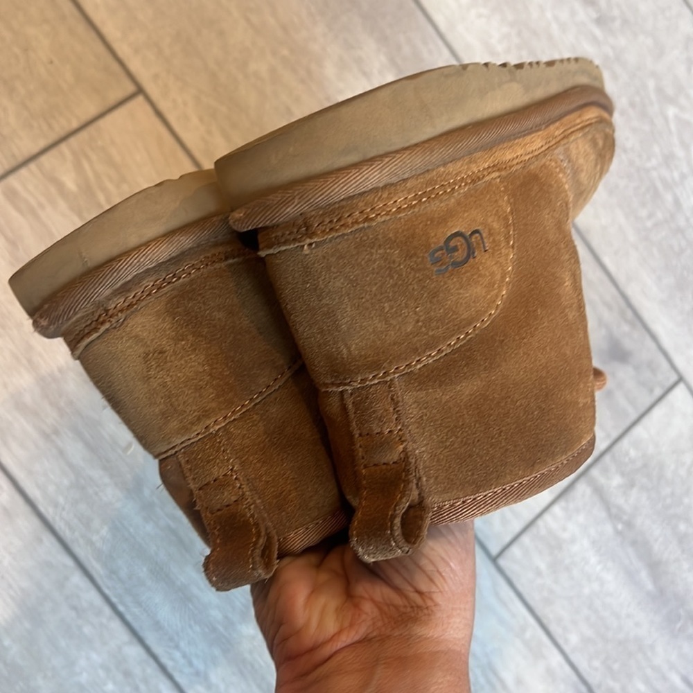 Ugg chestnut Nueumal tie suede sheepskin suede winter boots size 5/6 - Picture 11 of 12